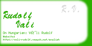 rudolf vali business card